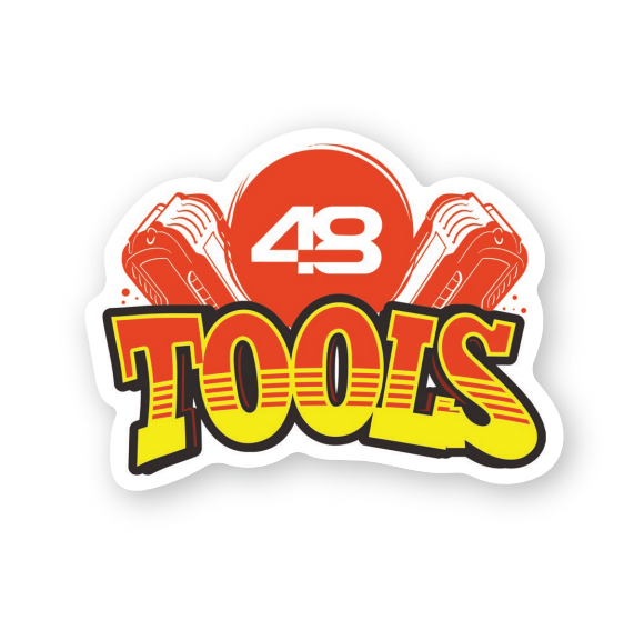 48 Tools battery logo sticker